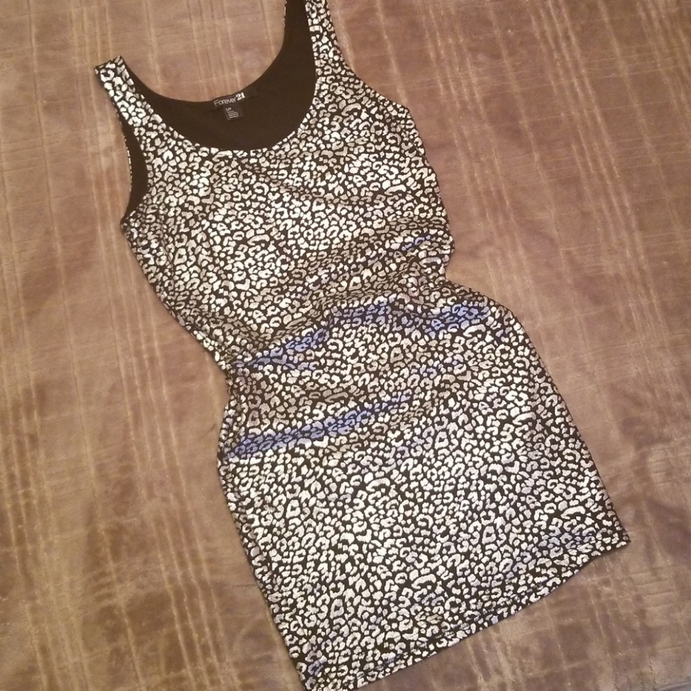 Silver bodycon dress small